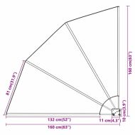 Прозорец за балкон Сив 160 x 160 cm Полиестер