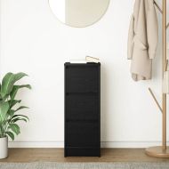 Сайдборд, Черен дъб, 29,5x34x76 см, инженерно дърво