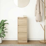 Сайдборд, дъб сонома, 29,5x34x76 см, инженерно дърво