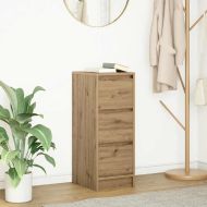 Сайдборд, дъб артизан, 29,5x34x76 см, инженерно дърво