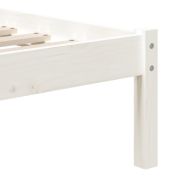 рамка за легло бяло 90x190 см Small Single дърво масив