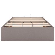 Османска рамка за легло без матрак, таупе, 80x200 см, плат
