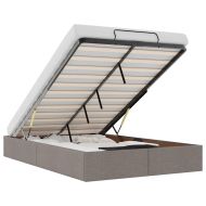 Османска рамка за легло без матрак, таупе, 120x190 см, плат