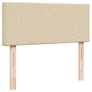 Османска легло с матрак, кремаво, 120x190 см, плат