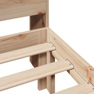 Легло с рафтове за книги, без матрак, 75x190 см, бор масив