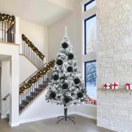 Комплект коледни топки XXL 3 pcs Черно Пластмаса