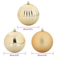 Комплект коледни топки XXL 4 pcs Златист Пластмаса