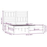 Рамка за легло, масивен бор, 120х200 см