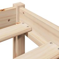 Рамка за легло без матрак, 140x200 см, масивна чамова дървесина