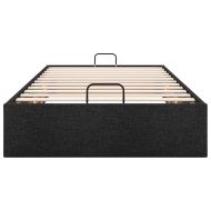 Османска рамка за легло без матрак, черна, 80x200 см, плат