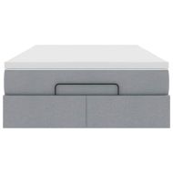 Османска легло с матрак, светлосиво, 120x190 см, плат