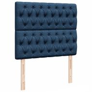 Османска легло с матрак, синьо, 120x190 см, плат