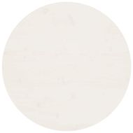 Плот за маса, бял, Ø70x2,5 см, бор масив