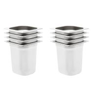 Гастронорм контейнери 8 бр GN 1/6 200 мм неръждаема стомана