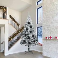 Комплект коледни топки XXL 4 pcs Черно Пластмаса