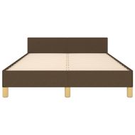Рамка за легло без матрак, тъмнокафява, 120x190 см, плат