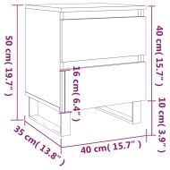 Нощни шкафчета 2 бр сив сонома 40x35x50 см инженерно дърво