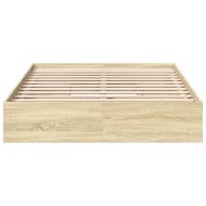 Рамка за легло с чекмедже дъб сонома 120x190 см инженерно дърво