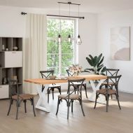 Крака за трапезна маса, 2 бр., бели, 80 x (72-73,3) см, стомана