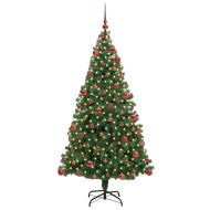 С изкуствено коледно дърво с 300 LED светодиода Зелен 180 cm