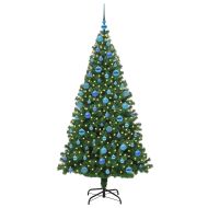 С изкуствено коледно дърво с 300 LED светодиода Зелен 180 cm