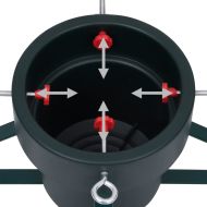 Стойка за коледна елха, черна, 46x46x19 см