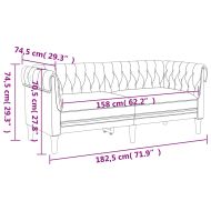 Комплект дивани от 3 части, тъмнозелен, текстил