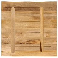 Плот за маса, жив ръб, 60x60x3,8 см, масивно дърво грубо манго