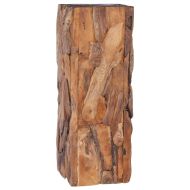 Странична маса, 30x30x80 см, тиково дърво масив