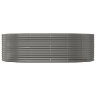 Градинска повдигната леха поцинкована стомана сиво