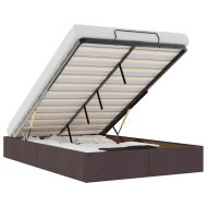 Османска рамка за легло без матрак, тъмнокафява, 120x190см плат