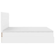 Османска легло с матраци, чисто бяло, 180x200см изкуствена кожа