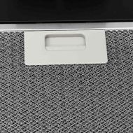 Стенен абсорбатор, 60 см, стомана и закалено стъкло, черен