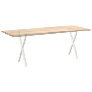 Крака за трапезна маса, X-образни, 2 бр., бели, 50 x (72-73) см, стомана