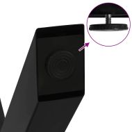 Крака за трапезна маса, X-образни, 2 бр., черни, 50 x (72-73) см, стомана