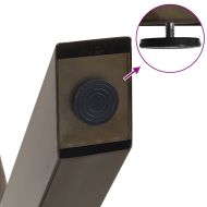 Крака за масичка за кафе, X-образни, 2 бр., естествена стомана, 28 x (42-43) см, стомана