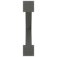 Крака за трапезна маса, X-образни, 2 бр., антрацит, 80x(72-73) см, стомана