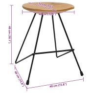 Табуретки, 2 бр, тиково дърво масив