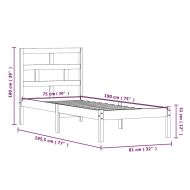 рамка за легло 75x190 см Small Single дърво масив
