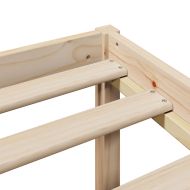 Легло с рафтове за книги, без матрак, 75x190 см, бор масив