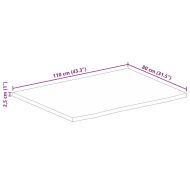 Плот за маса, жив ръб, 110x80x2,5 см, масивно дърво манго