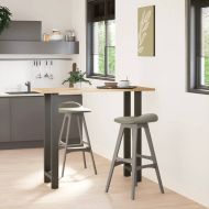 Крака за бар маса, антрацит, 2 бр., 50 x (110-111) см, стомана