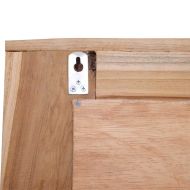 Декоративно огледало, тиково дърво, 60x60 см, квадратно