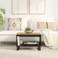 Маса за кафе, 60x50x40 см, масивно регенерирано дърво