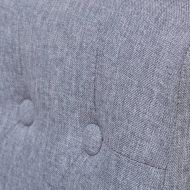 Трапезни столове, 4 бр, светлосиви, текстил