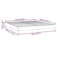 Рамка за легло с пружини кремава 160x200 см изкуствена кожа