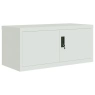 Шкаф за папки светлосив 90x40x240 см стомана