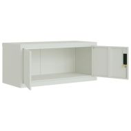 Шкаф за папки светлосив 90x40x240 см стомана