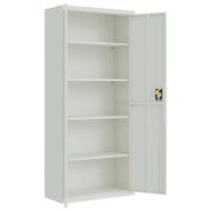 Шкаф за папки светлосив 90x40x200 см стомана