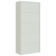 Шкаф за папки светлосив 90x40x200 см стомана